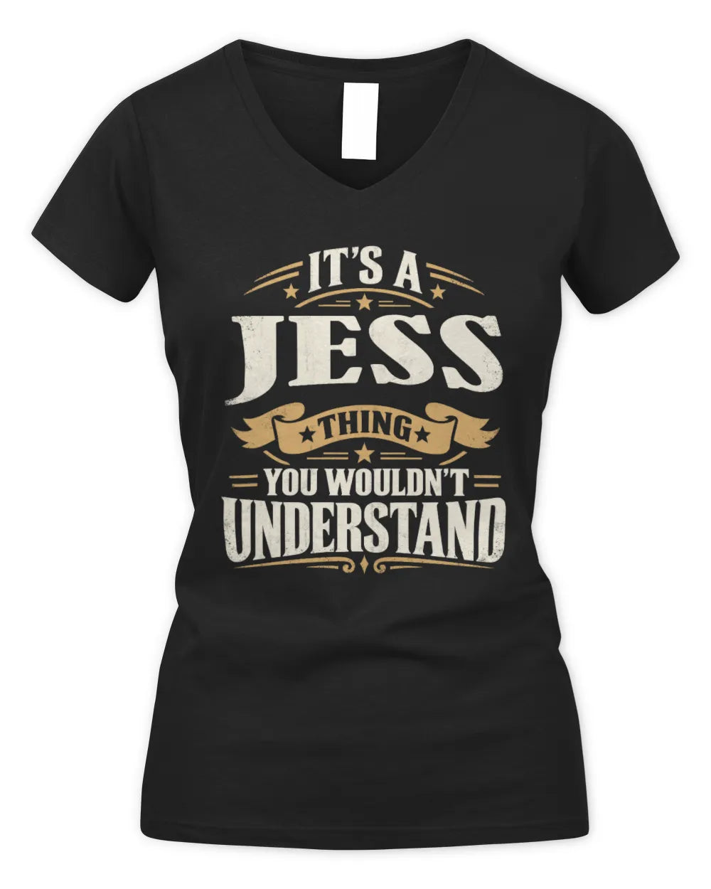 JESS P08 TH51 - Personalized “It’s a/an [NAME] Thing – You Wouldn’t Understand” Shirt - Women's V-Neck T-Shirt - Black