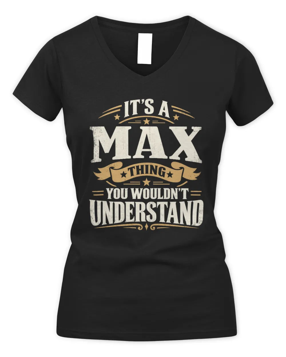 MAX P08 TH51 - Personalized “It’s a/an [NAME] Thing – You Wouldn’t Understand” Shirt - Women's V-Neck T-Shirt - Black