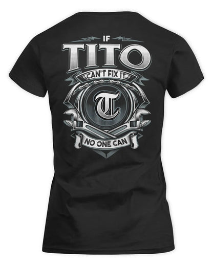 TITO AP81-K4-626 - Personalized Ahmed Quote Apparel “If Ahmed Can't Fix It, No One Can” - Women's Standard T-Shirt - Black