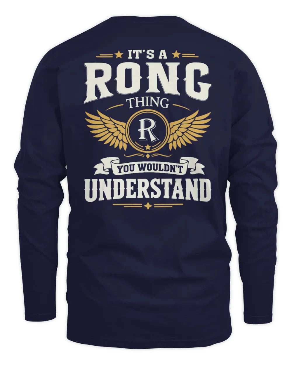 RONG KT06-M008 It’s a [NAME] Thing – You Wouldn’t Understand | Personalized Vintage T-Shirt - Men's Long Sleeved T-Shirt - Navy
