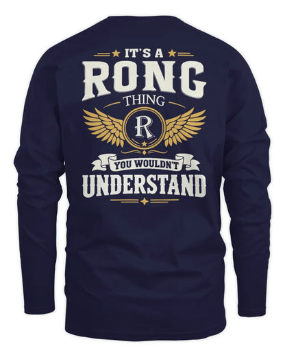 RONG KT06-M008 It’s a [NAME] Thing – You Wouldn’t Understand | Personalized Vintage T-Shirt - Men's Long Sleeved T-Shirt - Navy