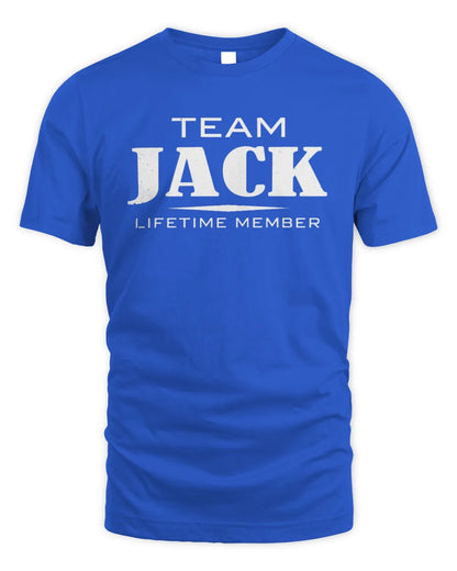 JACK BL62-K4-128 - Personalized “Team NAME Lifetime Member” - Unisex Standard T-Shirt - Royal