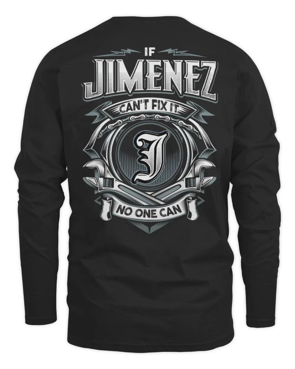 JIMENEZ AP81-K4-626 - Personalized Ahmed Quote Apparel “If Ahmed Can't Fix It, No One Can” - Men's Long Sleeved T-Shirt - Black