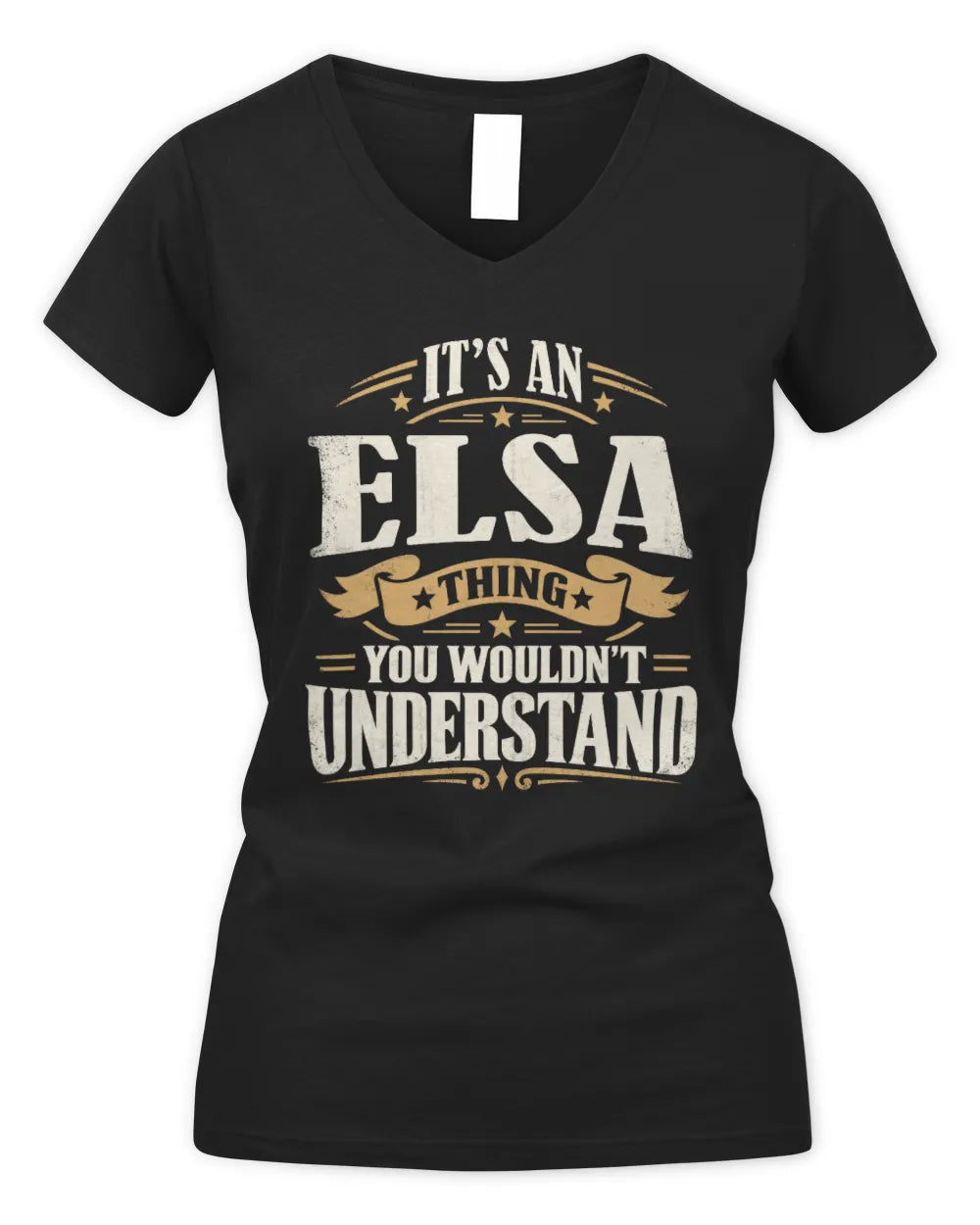 ELSA P08 TH51 - Personalized “It’s a/an [NAME] Thing – You Wouldn’t Understand” Shirt - Women's V-Neck T-Shirt - Black