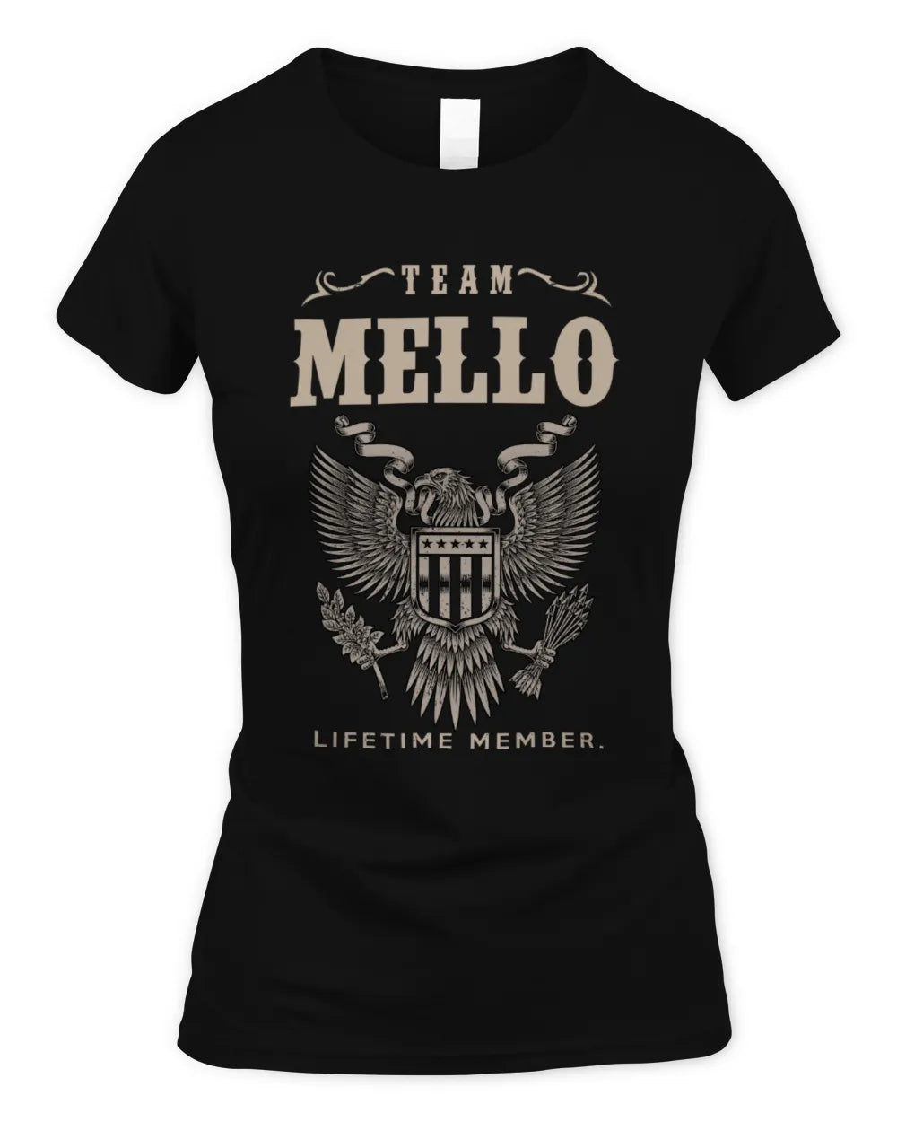 MELLO TP06-K82 – Personalized Classic Style Apparel “Team NAME Lifetime Member” - Women's Standard T-Shirt - Black