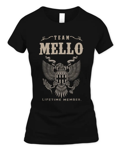 MELLO TP06-K82 – Personalized Classic Style Apparel “Team NAME Lifetime Member” - Women's Standard T-Shirt - Black