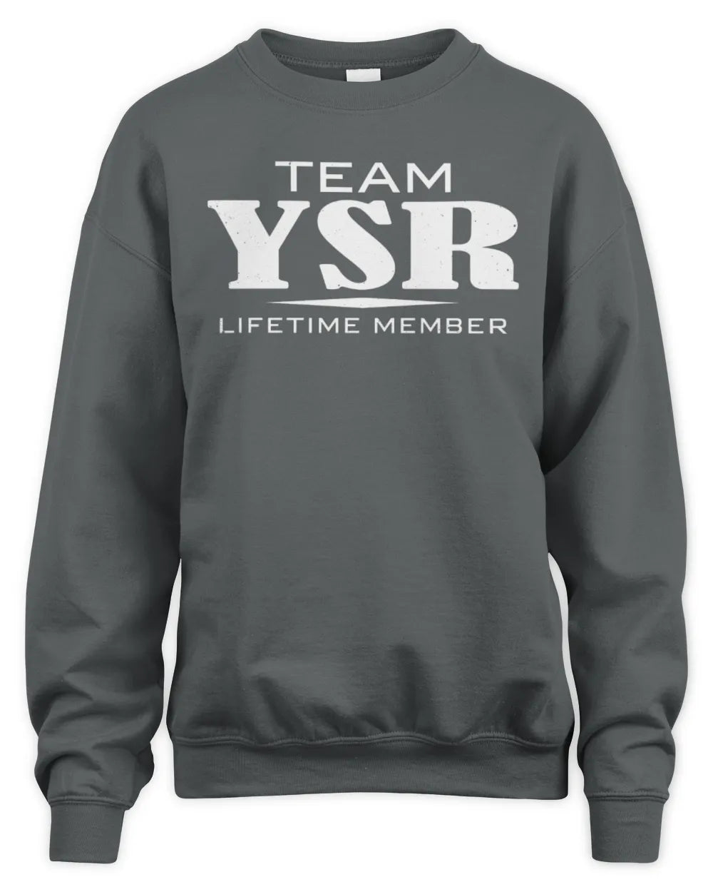 YSR BL62-K4-128 - Personalized “Team NAME Lifetime Member” - Unisex Sweatshirt - Charcoal