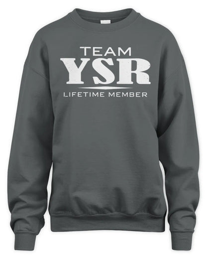 YSR BL62-K4-128 - Personalized “Team NAME Lifetime Member” - Unisex Sweatshirt - Charcoal