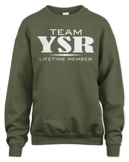 YSR BL62-K4-128 - Personalized “Team NAME Lifetime Member” - Unisex Sweatshirt - Military Green