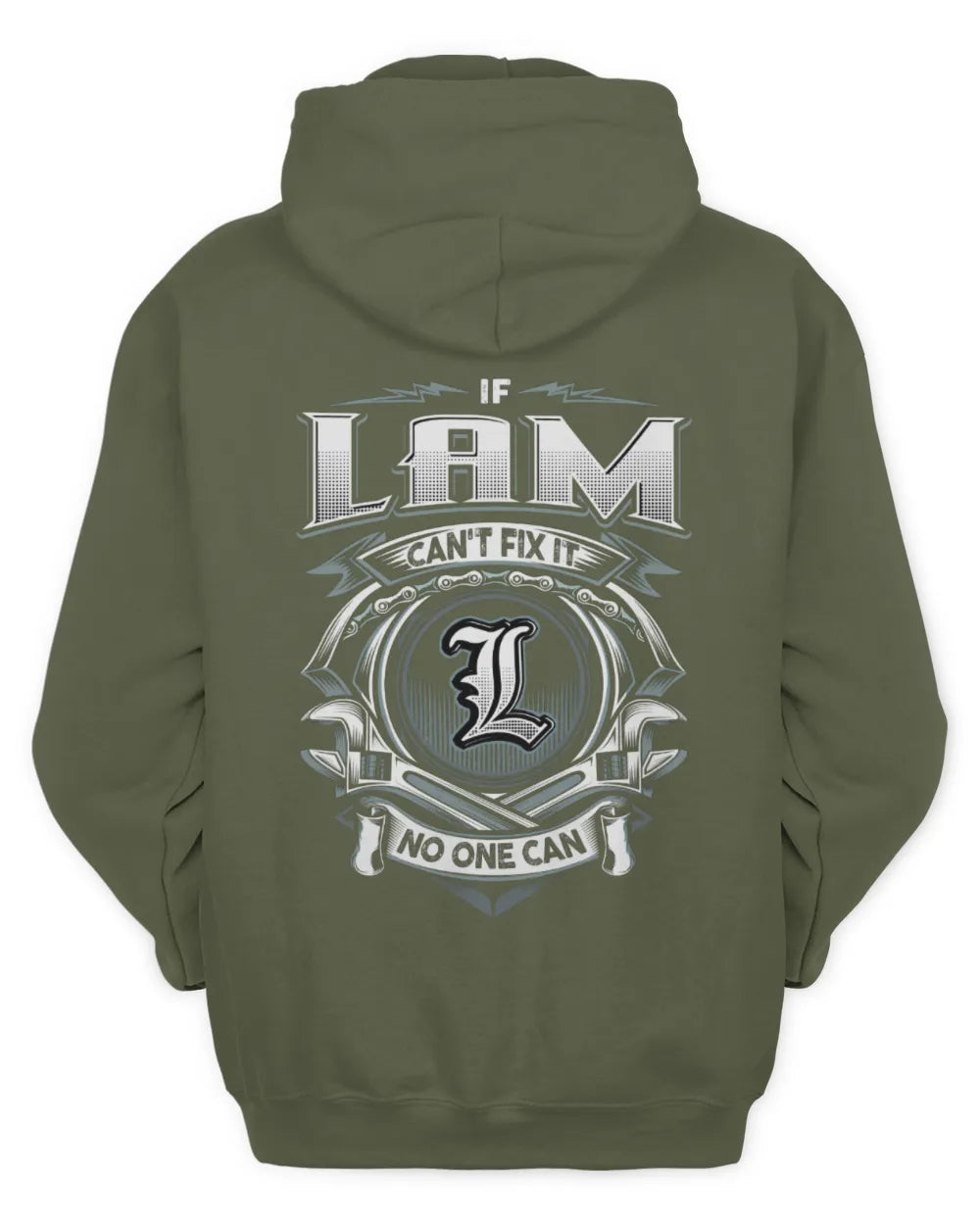 LAM AP81-K4-626 - Personalized Ahmed Quote Apparel “If Ahmed Can't Fix It, No One Can” - Unisex Hoodie - Military Green