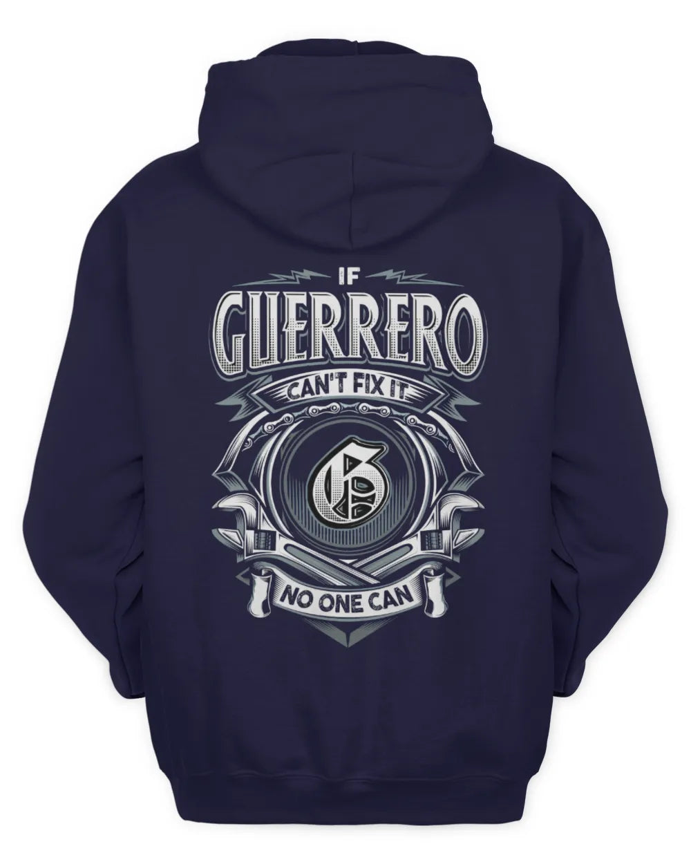 GUERRERO AP81-K4-626 - Personalized Ahmed Quote Apparel “If Ahmed Can't Fix It, No One Can” - Unisex Hoodie - Navy