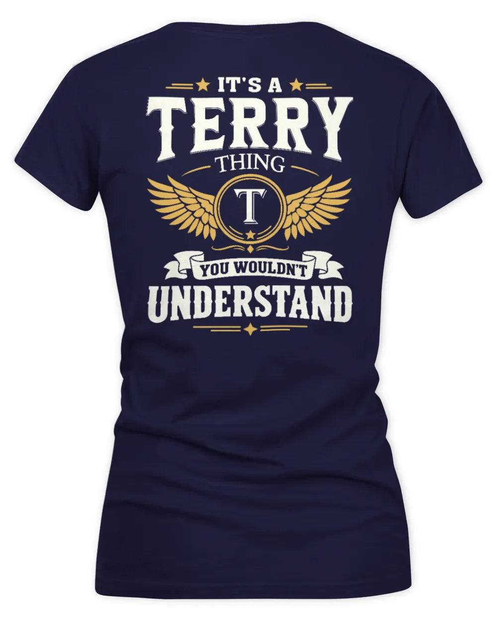 TERRY KT06-M008 It’s a [NAME] Thing – You Wouldn’t Understand | Personalized Vintage T-Shirt - Women's V-Neck T-Shirt - Navy