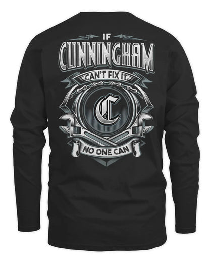 CUNNINGHAM AP81-K4-626 - Personalized Ahmed Quote Apparel “If Ahmed Can't Fix It, No One Can” - Men's Long Sleeved T-Shirt - Black