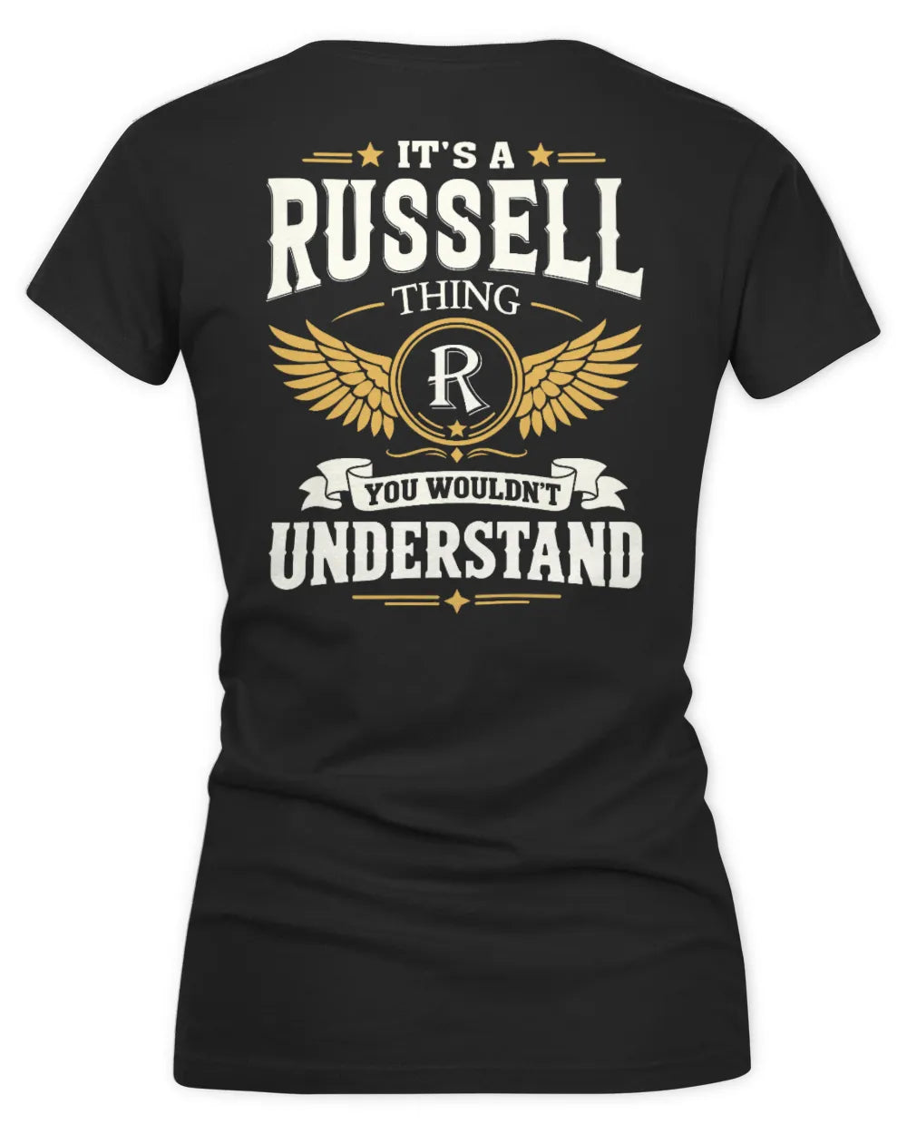 RUSSELL KT06-M008 It’s a [NAME] Thing – You Wouldn’t Understand | Personalized Vintage T-Shirt - Women's V-Neck T-Shirt - Black