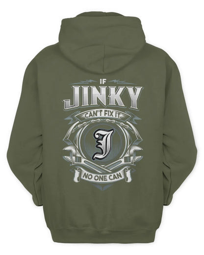 JINKY AP81-K4-626 - Personalized Ahmed Quote Apparel “If Ahmed Can't Fix It, No One Can” - Unisex Hoodie - Military Green