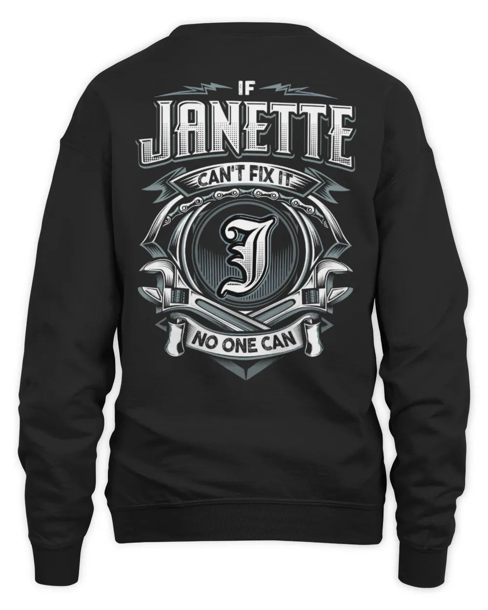 JANETTE AP81-K4-626 - Personalized Ahmed Quote Apparel “If Ahmed Can't Fix It, No One Can” - Unisex Sweatshirt - Black