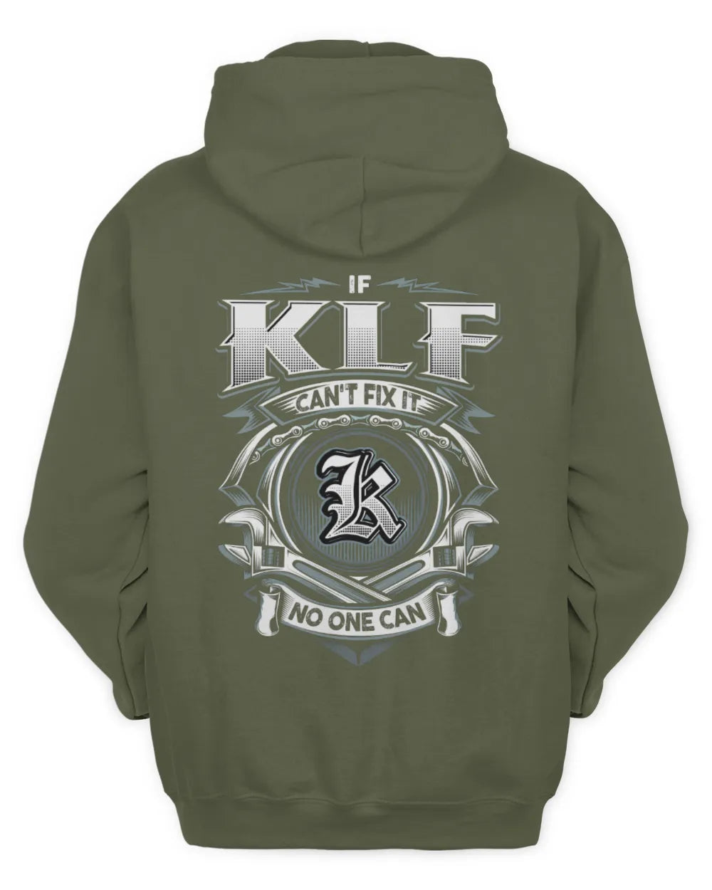 KLF AP81-K4-626 - Personalized Ahmed Quote Apparel “If Ahmed Can't Fix It, No One Can” - Unisex Hoodie - Military Green