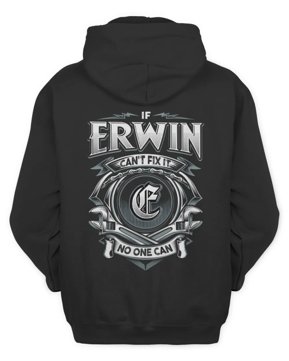 ERWIN AP81-K4-626 - Personalized Ahmed Quote Apparel “If Ahmed Can't Fix It, No One Can” - Unisex Hoodie - Black