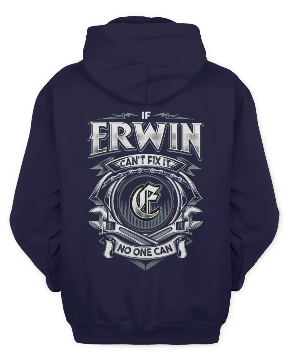 ERWIN AP81-K4-626 - Personalized Ahmed Quote Apparel “If Ahmed Can't Fix It, No One Can” - Unisex Hoodie - Navy