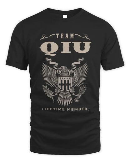 QIU TP06-K82 – Personalized Classic Style Apparel “Team NAME Lifetime Member” - Unisex Standard T-Shirt - Black