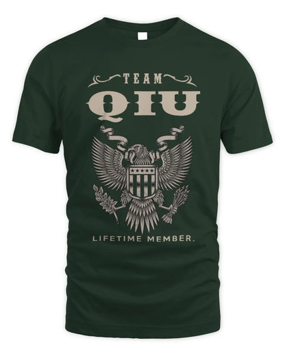 QIU TP06-K82 – Personalized Classic Style Apparel “Team NAME Lifetime Member” - Unisex Standard T-Shirt - Forest Green