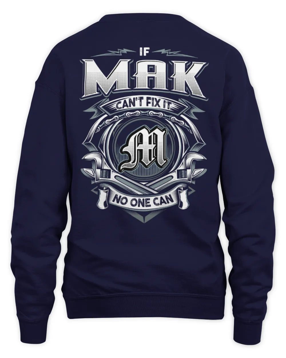 MAK AP81-K4-626 - Personalized Ahmed Quote Apparel “If Ahmed Can't Fix It, No One Can” - Unisex Sweatshirt - Navy