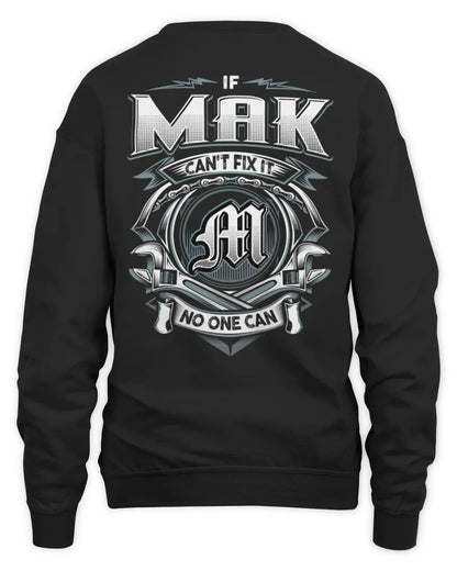 MAK AP81-K4-626 - Personalized Ahmed Quote Apparel “If Ahmed Can't Fix It, No One Can” - Unisex Sweatshirt - Black