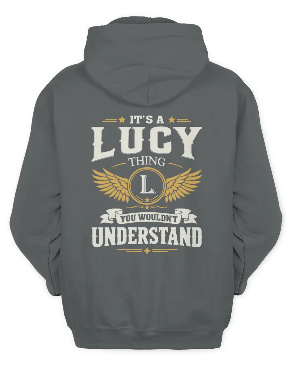 LUCY KT06-M008 It’s a [NAME] Thing – You Wouldn’t Understand | Personalized Vintage T-Shirt - Unisex Hoodie - Charcoal