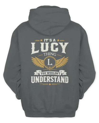 LUCY KT06-M008 It’s a [NAME] Thing – You Wouldn’t Understand | Personalized Vintage T-Shirt - Unisex Hoodie - Charcoal