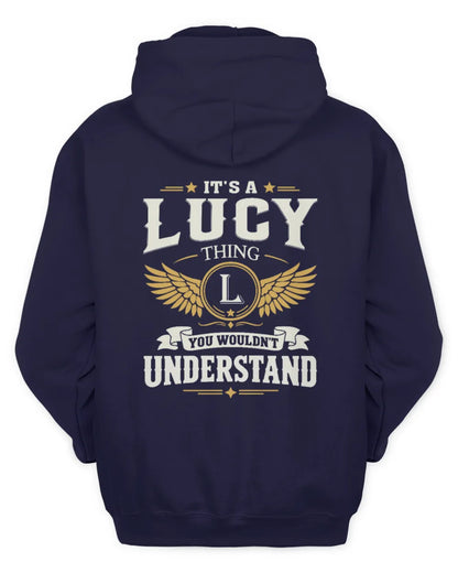 LUCY KT06-M008 It’s a [NAME] Thing – You Wouldn’t Understand | Personalized Vintage T-Shirt - Unisex Hoodie - Navy