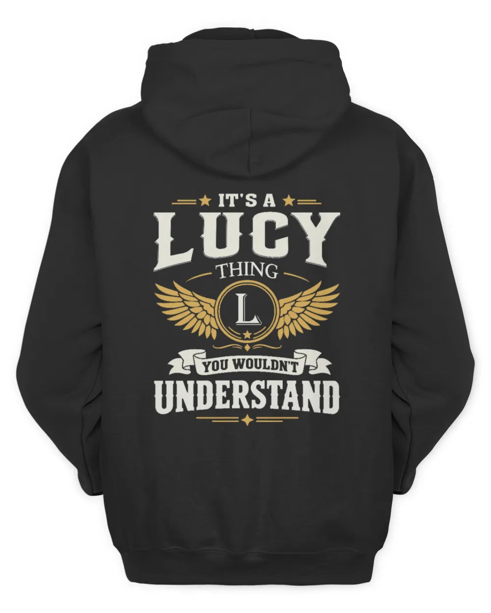 LUCY KT06-M008 It’s a [NAME] Thing – You Wouldn’t Understand | Personalized Vintage T-Shirt - Unisex Hoodie - Black