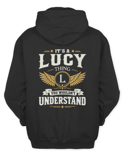 LUCY KT06-M008 It’s a [NAME] Thing – You Wouldn’t Understand | Personalized Vintage T-Shirt - Unisex Hoodie - Black