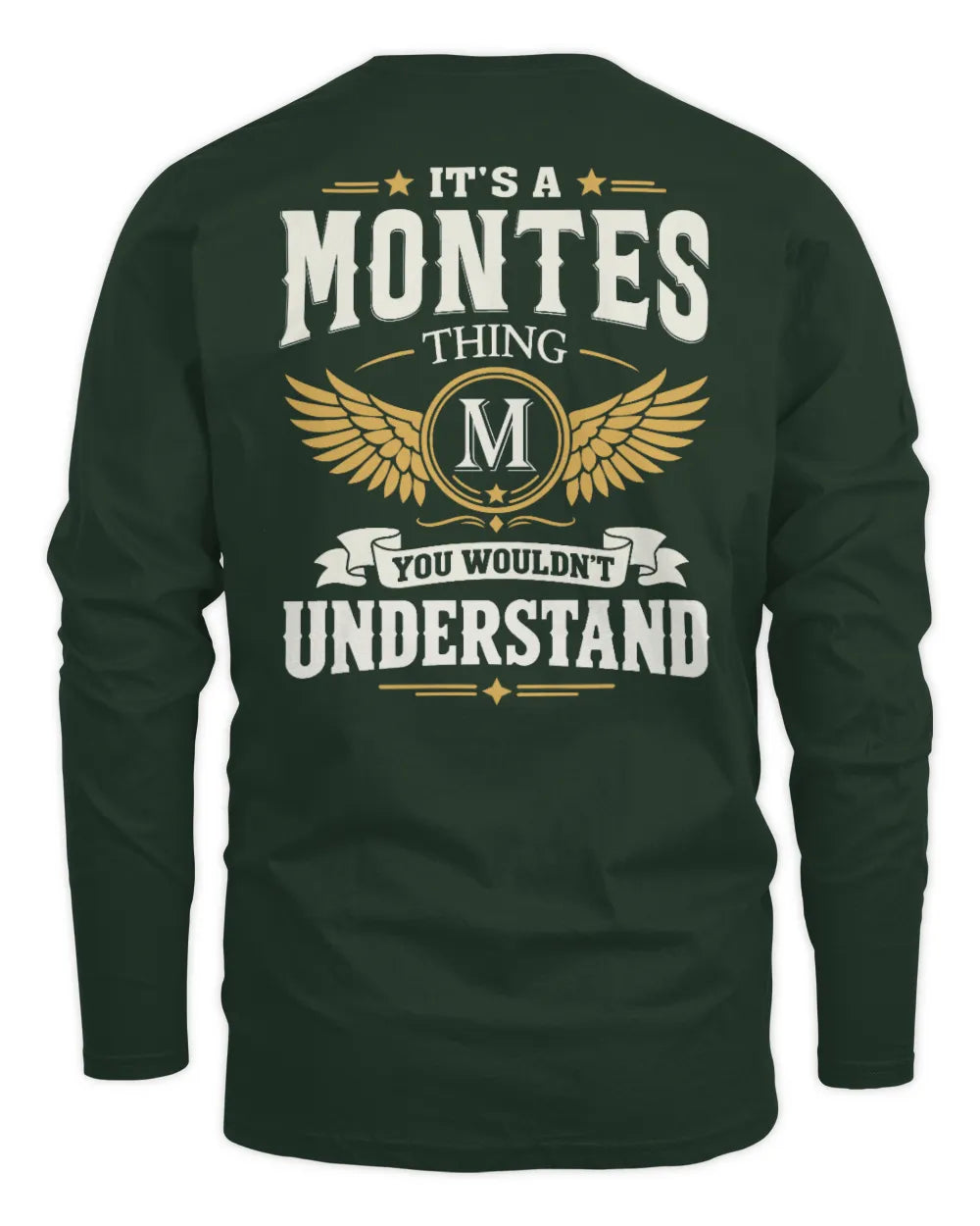 MONTES KT06-M008 It’s a [NAME] Thing – You Wouldn’t Understand | Personalized Vintage T-Shirt - Men's Long Sleeved T-Shirt - Forest Green