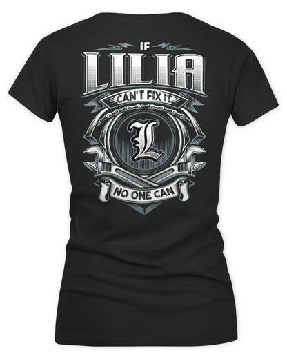 LILIA AP81-K4-626 - Personalized Ahmed Quote Apparel “If Ahmed Can't Fix It, No One Can” - Women's V-Neck T-Shirt - Black