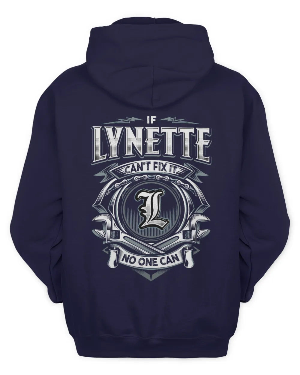 LYNETTE AP81-K4-626 - Personalized Ahmed Quote Apparel “If Ahmed Can't Fix It, No One Can” - Unisex Hoodie - Navy