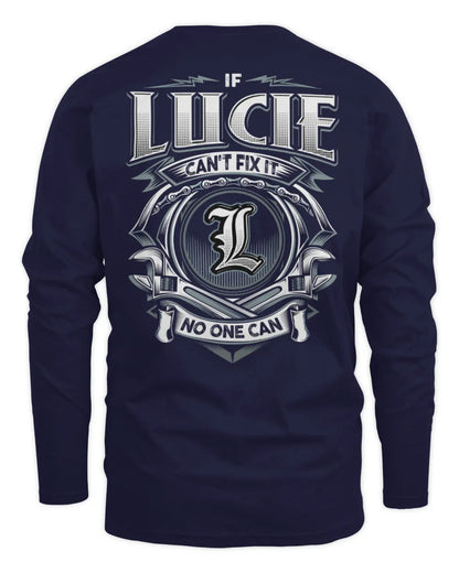 LUCIE AP81-K4-626 - Personalized Ahmed Quote Apparel “If Ahmed Can't Fix It, No One Can” - Men's Long Sleeved T-Shirt - Navy