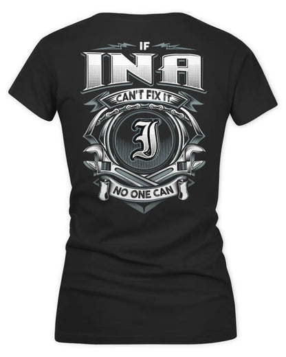 INA AP81-K4-626 - Personalized Ahmed Quote Apparel “If Ahmed Can't Fix It, No One Can” - Women's V-Neck T-Shirt - Black