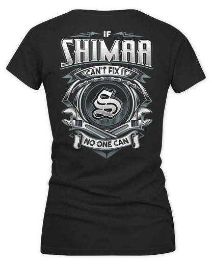 SHIMAA AP81-K4-626 - Personalized Ahmed Quote Apparel “If Ahmed Can't Fix It, No One Can” - Women's V-Neck T-Shirt - Black