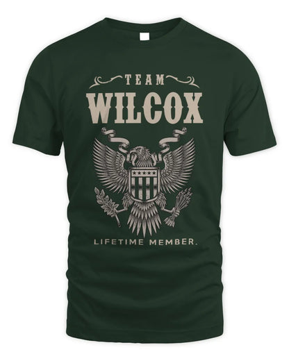 WILCOX TP06-K82 – Personalized Classic Style Apparel “Team NAME Lifetime Member” - Unisex Standard T-Shirt - Forest Green