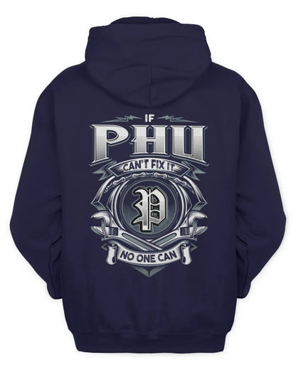 PHU AP81-K4-626 - Personalized Ahmed Quote Apparel “If Ahmed Can't Fix It, No One Can” - Unisex Hoodie - Navy