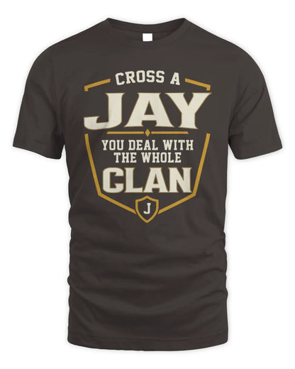 JAY NT1-K008 Cross A/An NAME, You Deal With the Whole Clan | Personalized Vintage T-Shirt - Unisex Standard T-Shirt - Dark Chocolate