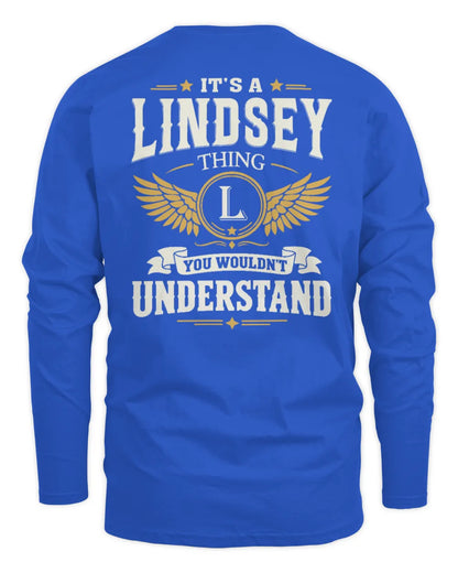 LINDSEY KT06-M008 It’s a [NAME] Thing – You Wouldn’t Understand | Personalized Vintage T-Shirt - Men's Long Sleeved T-Shirt - Royal