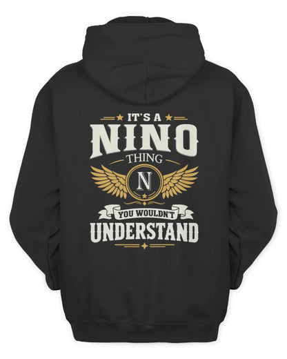 NINO KT06-M008 It’s a [NAME] Thing – You Wouldn’t Understand | Personalized Vintage T-Shirt - Unisex Hoodie - Black