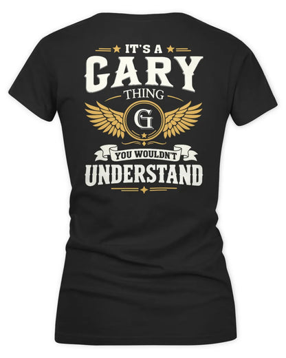 GARY KT06-M008 It’s a [NAME] Thing – You Wouldn’t Understand | Personalized Vintage T-Shirt - Women's V-Neck T-Shirt - Black