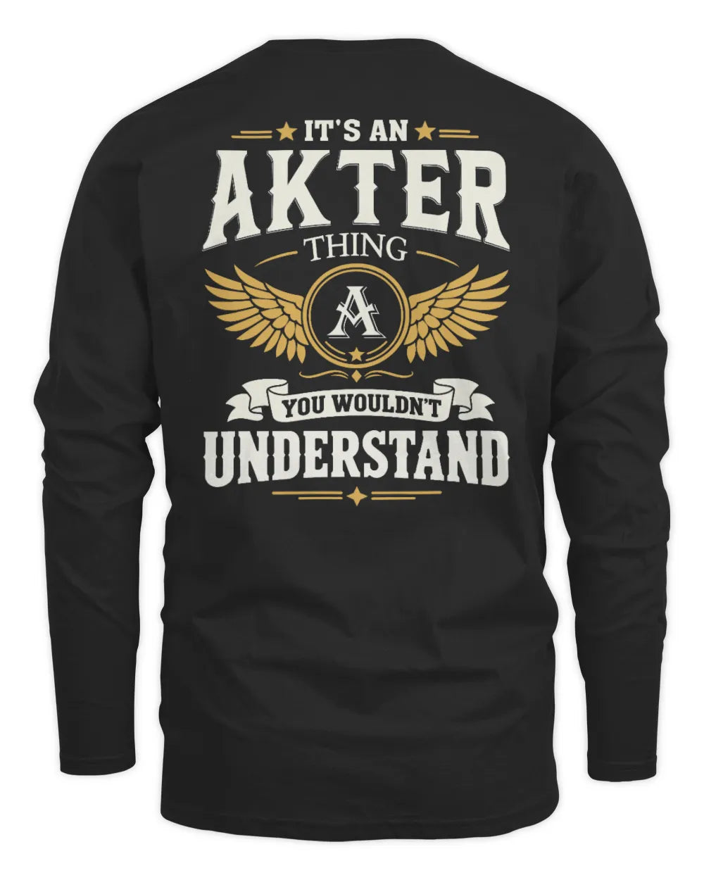 AKTER KT06-M008 It’s a [NAME] Thing – You Wouldn’t Understand | Personalized Vintage T-Shirt - Men's Long Sleeved T-Shirt - Black