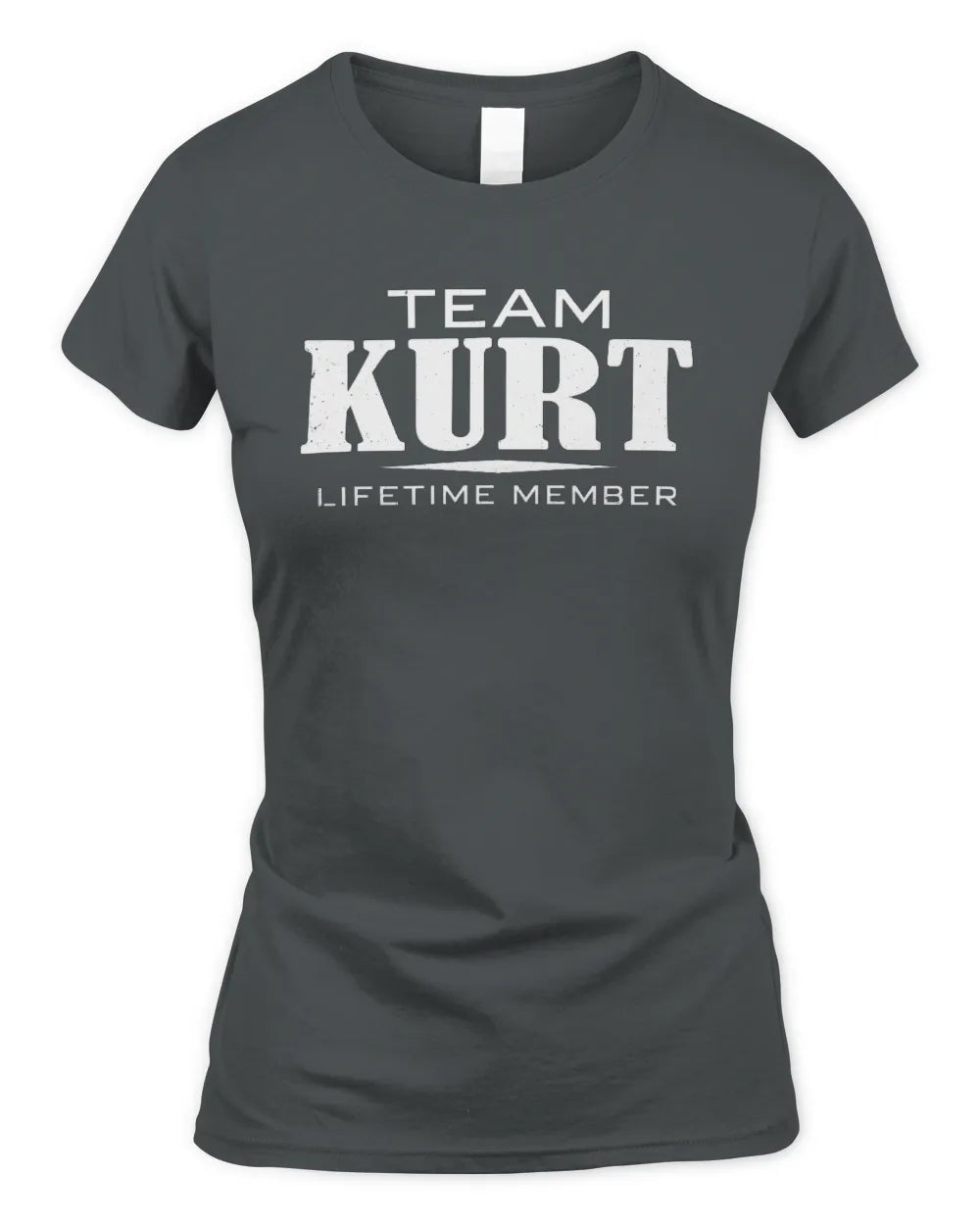 KURT BL62-K4-128 - Personalized “Team NAME Lifetime Member” - Women's Standard T-Shirt - Charcoal