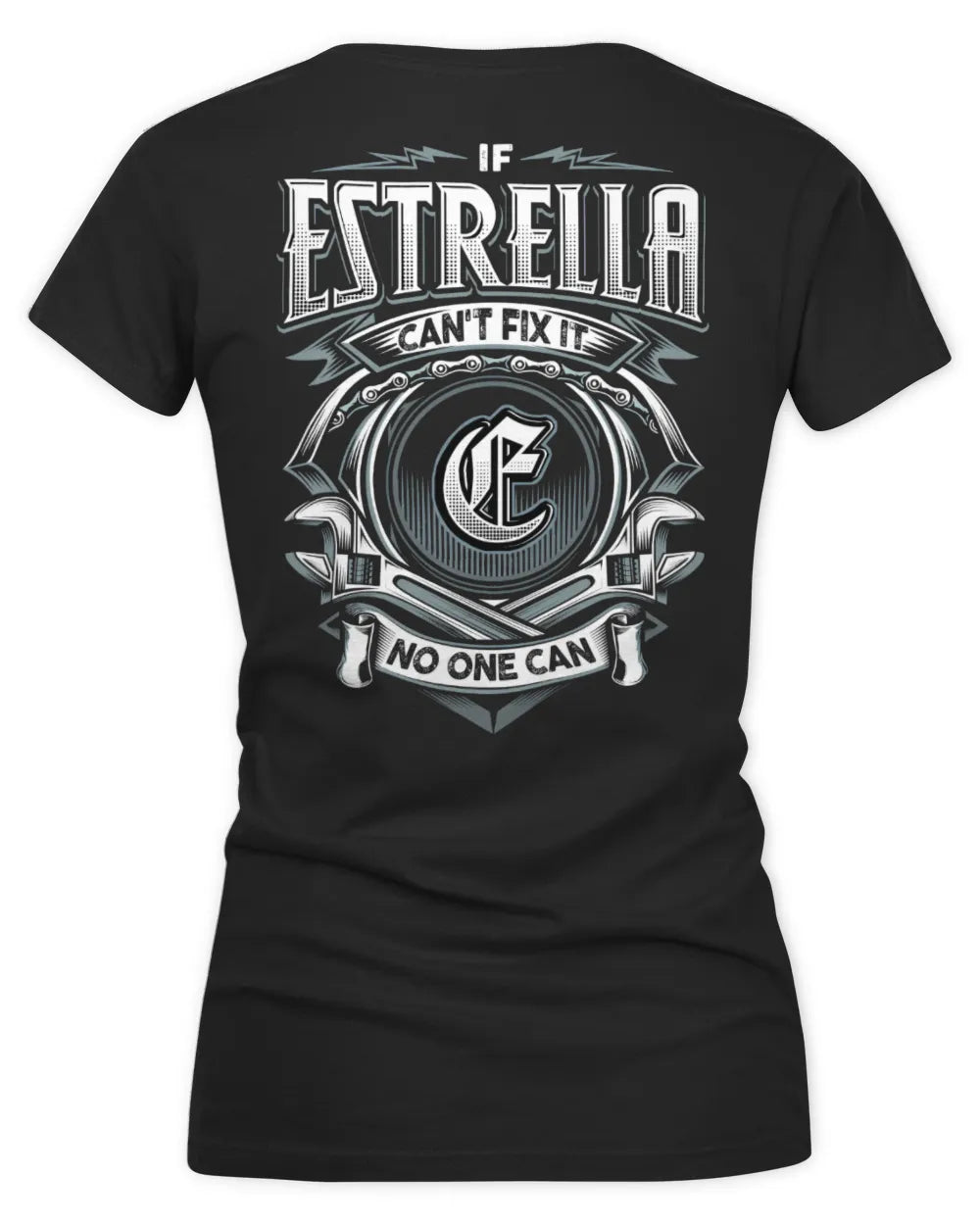 ESTRELLA AP81-K4-626 - Personalized Ahmed Quote Apparel “If Ahmed Can't Fix It, No One Can” - Women's V-Neck T-Shirt - Black