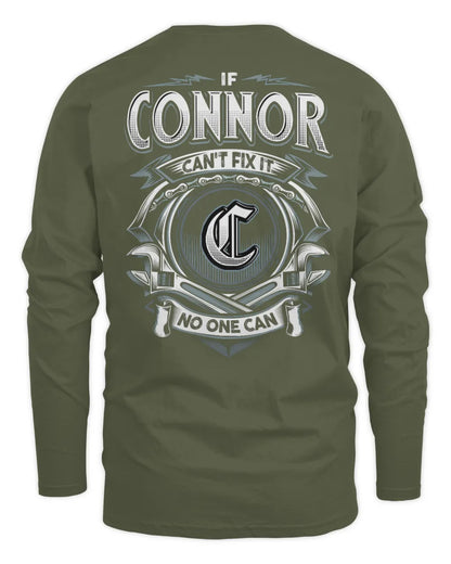 CONNOR AP81-K4-626 - Personalized Ahmed Quote Apparel “If Ahmed Can't Fix It, No One Can” - Men's Long Sleeved T-Shirt - Military Green