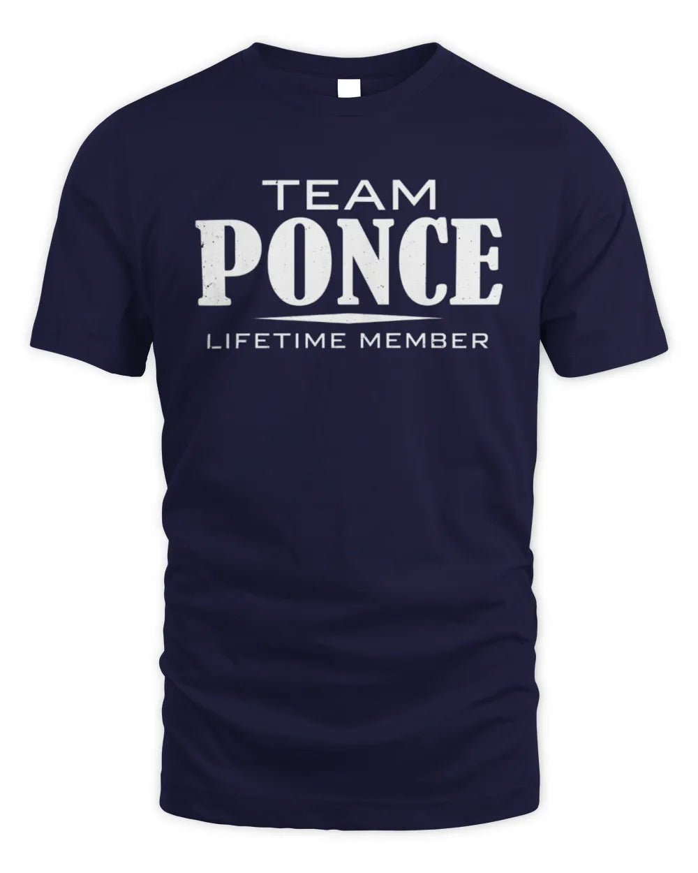 PONCE BL62-K4-128 - Personalized “Team NAME Lifetime Member” - Unisex Standard T-Shirt - Navy
