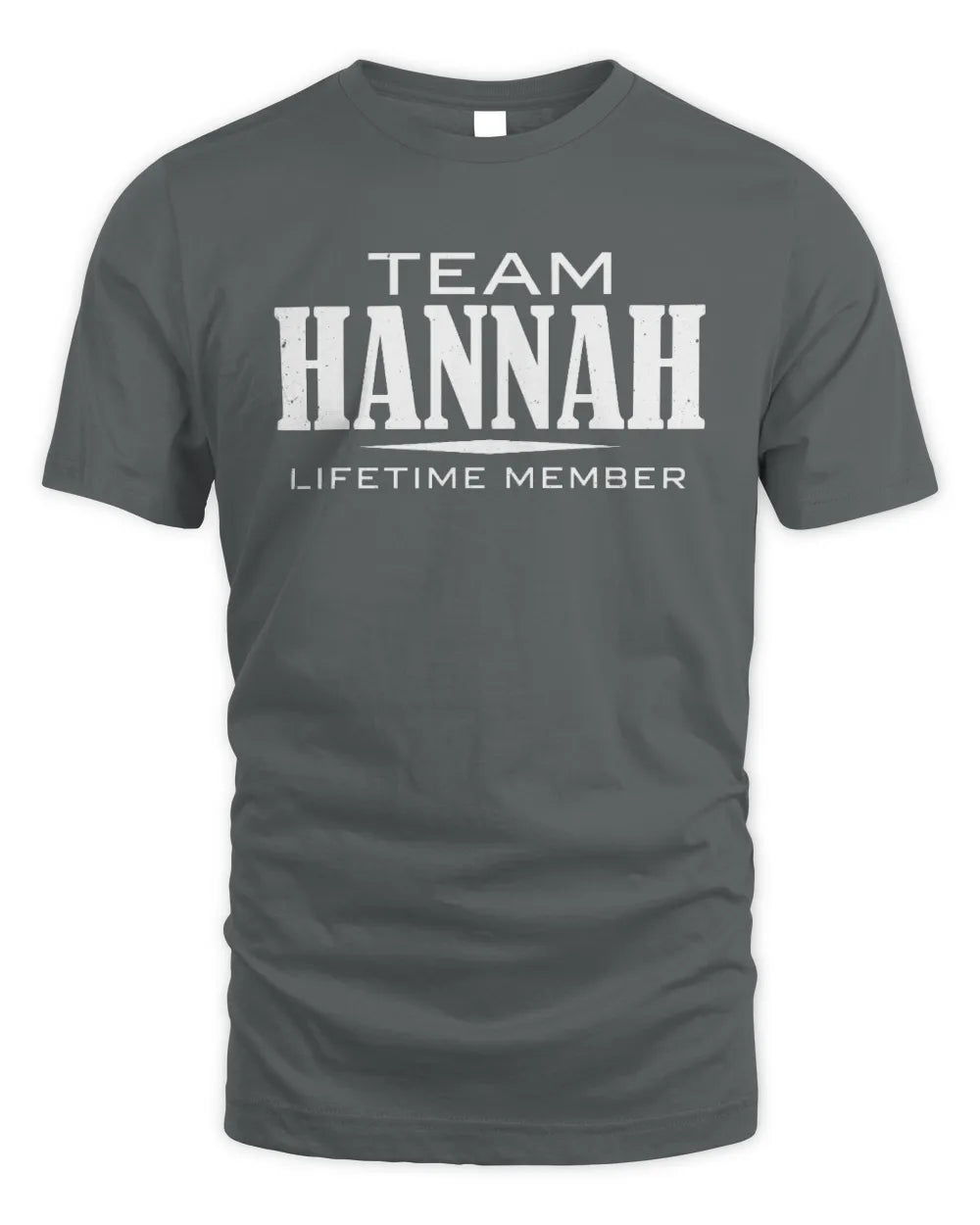 HANNAH BL62-K4-128 - Personalized “Team NAME Lifetime Member” - Unisex Standard T-Shirt - Charcoal